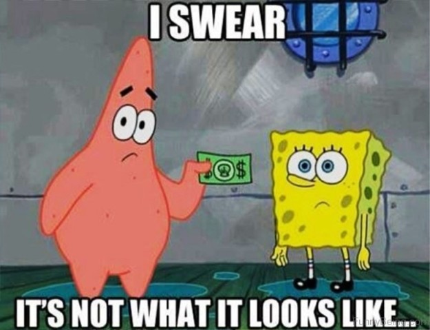 When Patrick and SpongeBob got themselves into an awkward situation: