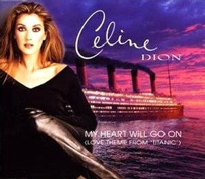 For those of you who aren't ~in the know~, "Every night in my dreams I see you, I feel you, that is how I know you go on" are the opening words to Celine Dion's "My Heart Will Go On," which was written exclusively for the Titanic soundtrack.