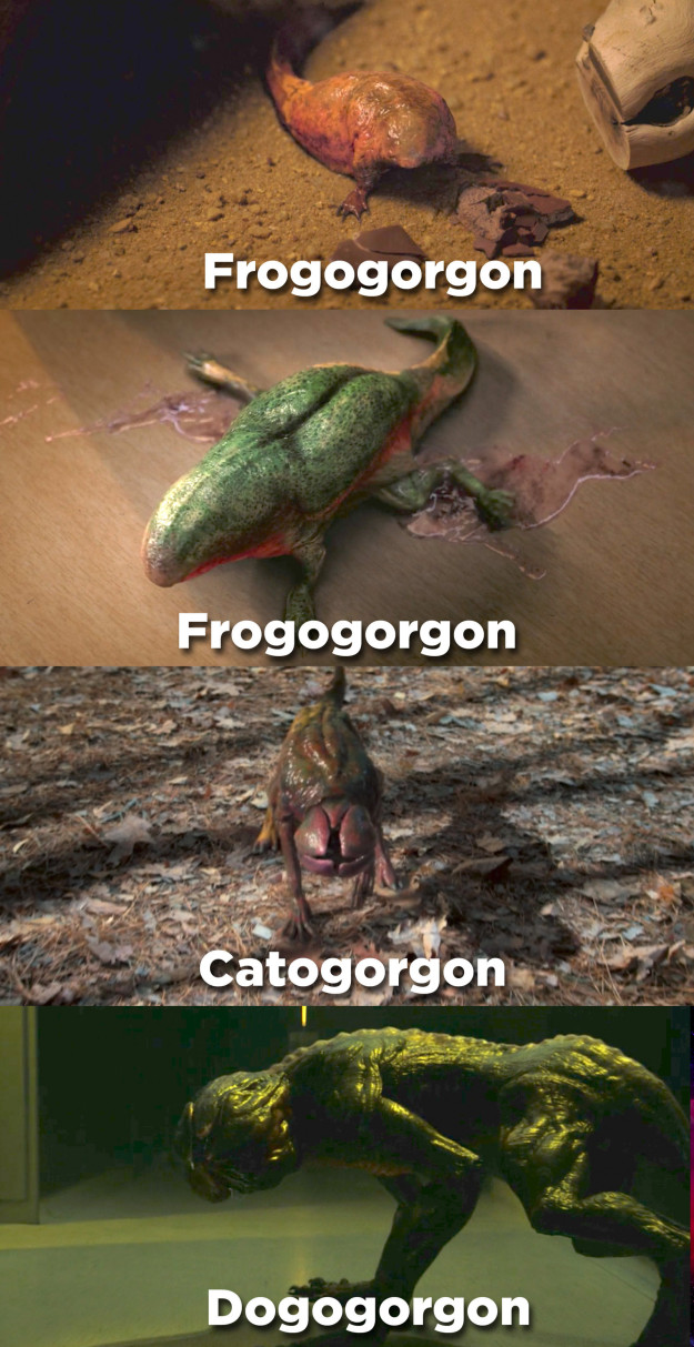 The team had funny nicknames for the four stages of the Demogorgon before it reaches full maturation.