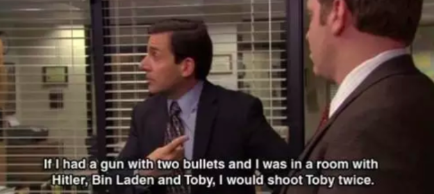 When Toby was the subject of an intense hypothetical.