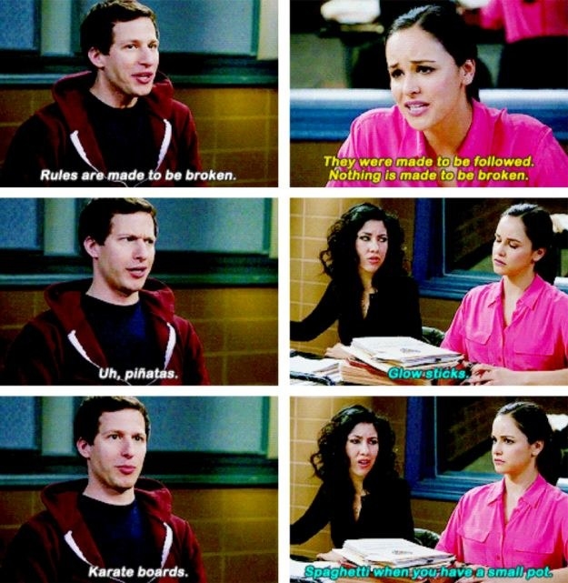 When Jake and Rosa perfectly out-witted Amy.