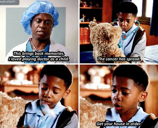 When we got a very stark glimpse into what Captain Holt was like as a child.
