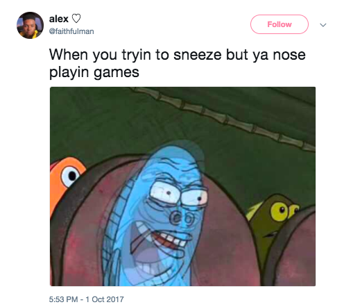 Your sneeze gets stuck: