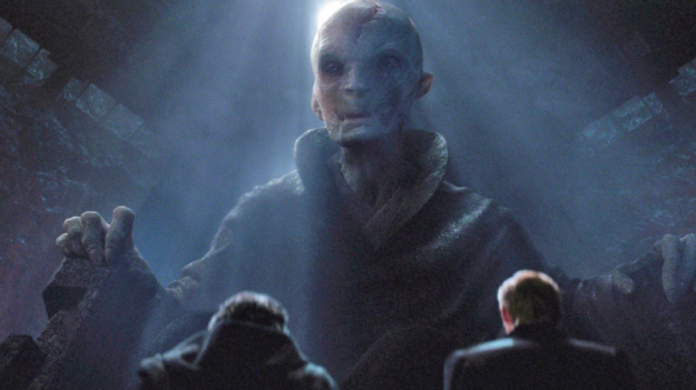 You may recall Supreme Leader Snoke's first appearance in The Force Awakens.