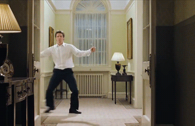 I just feel a little better knowing that he feels weird about the whole thing because it certainly hasn't aged well, and now I'll just resume watching Hugh Grant do this little dance on repeat in peace.