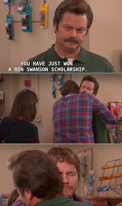 When Ron offered to pay for Andy's college.