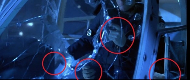 In Terminator 2: Judgement Day, the T-1000 has four hands in the helicopter scene.