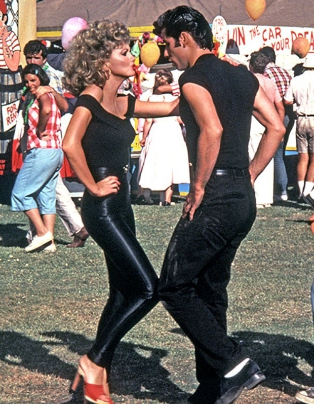 Speaking of spandex, Olivia Newton-John's pants were so tight when filming "You're the One That I Want," that she had to be ripped out of them and sewn into them.