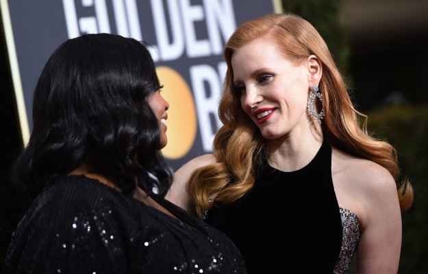 "She was like, 'It's time that women get paid the same as men!'" Spencer quoted Chastain as saying. "And I'm like, 'Yeah, Jessica! It's time!' And we were dropping f-bombs and getting it all out there."