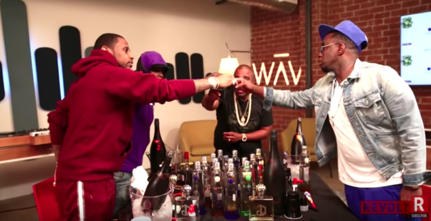 Now, this probably wasn't done to invoke some sort of beef, because French Montana is an artist on Diddy's label, Bad Boy, and Fabolous was recently on Revolt TV's "Drink Champs," where they hugged upon greeting one another. So yeah, all is probably well.