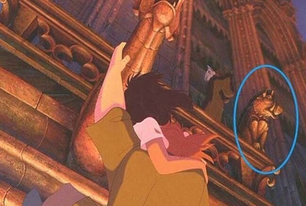 In The Hunchback of Notre Dame, one of the gargoyles is modeled after Pumbaa from The Lion King.