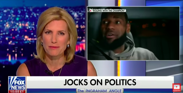 Ingraham completed the segment saying, "Oh, and LeBron and Kevin, you're great players, but no one voted for you. Millions elected Trump to be their coach so keep the political commentary to yourself or, as someone once said, shut up and dribble."