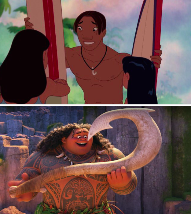 In Lilo &amp; Stitch, David's necklace is identical to Maui's magical fishhook from Moana.