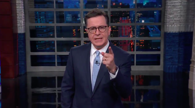 "But there is one group that does give me hope that we can do something to protect the children, and sadly, it's the children," Colbert said, transitioning to the focal point of his monologue.