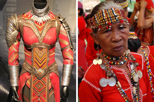 The Dora Milaje costumes were inspired by a fusion of both African and Filipino artifacts.