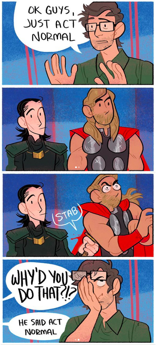 Pierce told BuzzFeed that the "sibling bond" between Thor and Loki is what makes them such prime subjects for comics.