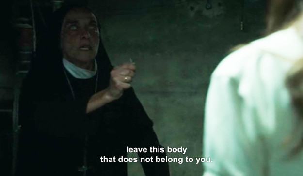 A nun informs Veronica that she's "not alone" and tries to tell whatever's latched itself to her spirit to kick rocks, but something tells me it's not going to.