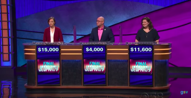 ...and that's when things got pretty interesting! For context, these were the scores heading into Final Jeopardy:
