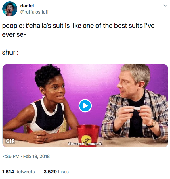 In the mood for a good laugh? Take a look at, "Literally Just Some Hilarious Black Panther Tweets."