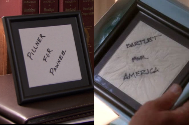 There's a very clever shout-out to The West Wing on Parks and Rec.
