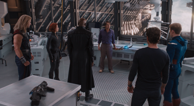 Or like when the Scepter starts to infect everyone's minds when they're onboard the Helicarrier in The Avengers.