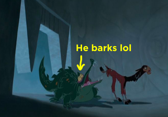 WHAT ABOUT THIS CROCODILE THAT BARKS?!?!?!?!?!