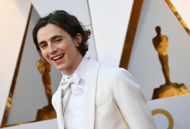 Timothée Chalamet was at Sunday's Oscars, nominated for Best Actor for his role in Call Me By Your Name.