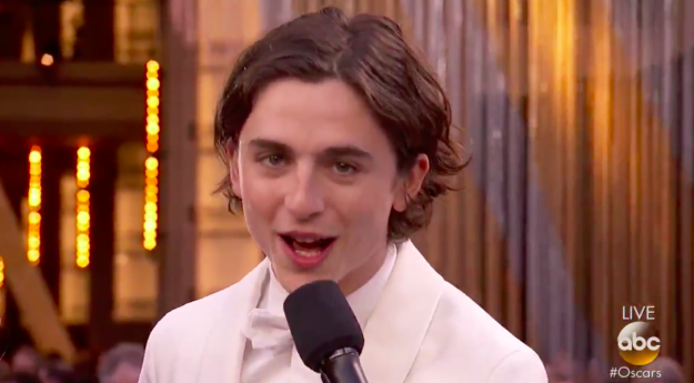 "I literally would not be an actor without that man, without that school, without public arts funding," Chalamet said.