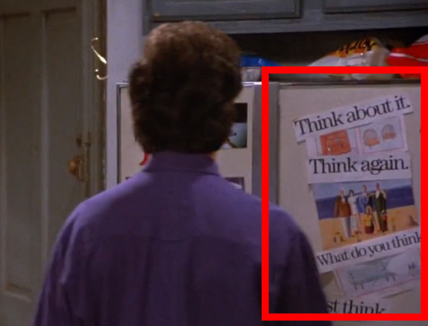 In Seinfeld, this is shown on the fridge when Jerry is trying desperately to remember his girlfriend's name.