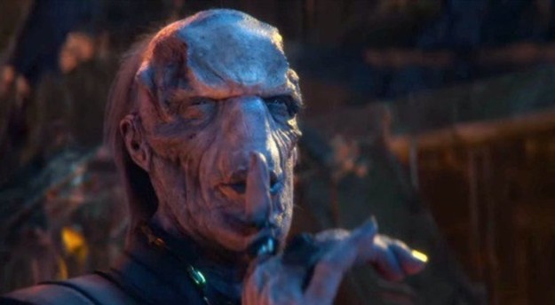 However, then Ebony Maw threw a piece of metal against Thor's mouth to keep him from speaking again, and Thor had to silently, helplessly watch as Thanos stabbed his BFF Heimdall through the chest, then choked his brother to death.