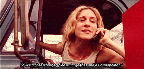 You guys know Carrie Bradshaw. The one from Sex And The City who thinks McDonalds has their liquor license.