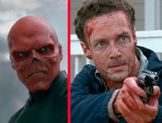 Red Skull was played by Ross Marquand, who also plays Aaron on The Walking Dead.