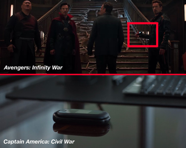 The old flip phone Tony Stark has is the one Steve Rogers left for him at the end of Civil War in case he ever needed him.