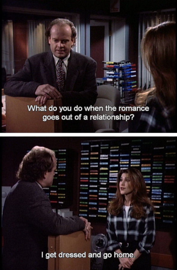 When Roz gave Frasier some romantic advice.