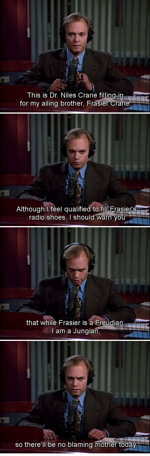 When Niles filled in for Frasier.